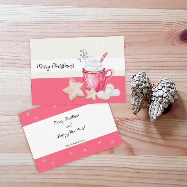 Invitation Coca Chaud De Noël Et Cookies Aquarelle (Créateur téléchargé)