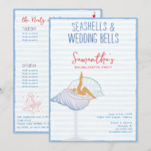Cocardes de mariage Coquillages Croisière de plage