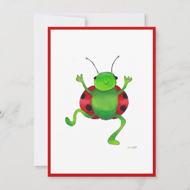 Invitation "coccinelle" (Devant)