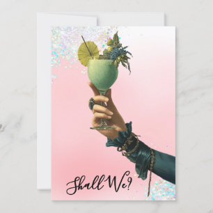 Invitation *~* Cocktail A101 2 PHOTO  Orné  EVEILLETTE I