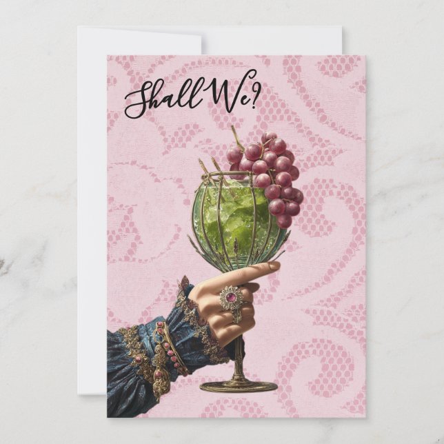 Invitation *~* Cocktail A101 Orné PHOTO 25 ENTERREMENT DE VIE (Devant)