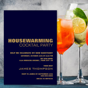 Invitation Cocktail à réchauffer à la maison Parti moderne Ma