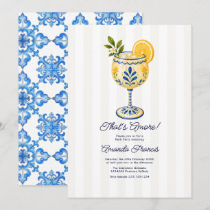 Invitation Cocktail Amore Côte d'Amalfi pour Enterrement de V