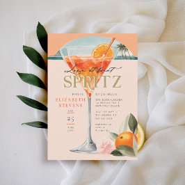 Invitation Cocktail Aperol Spritz Fête des mariées orange chi