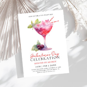 Invitation Cocktail Aquarelle moderne Fête de la Saint-Galent