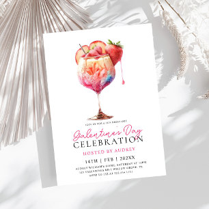Invitation Cocktail Aquarelle moderne Fête de la Saint-Galent