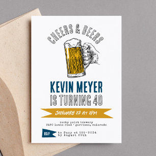 Invitation Cocktail Cheers & Bières N'importe quel âge fête d