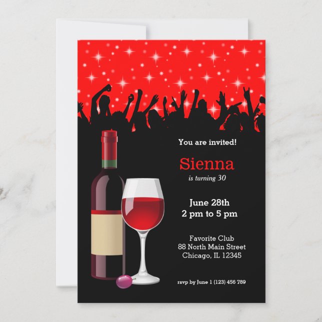 Invitation Cocktail * choisir la couleur de fond (Devant)