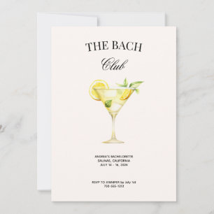 Invitation Cocktail Citron Bach Social Club avec code QR