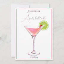Cocktail classique rose poudré et aubergine