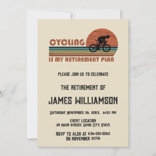 Invitation Cocktail de retraite à la retraite à vélo