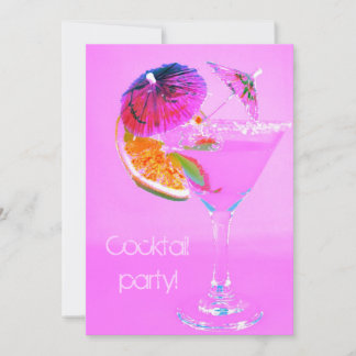 Invitation Cocktail décoré de parapluies de cocktails