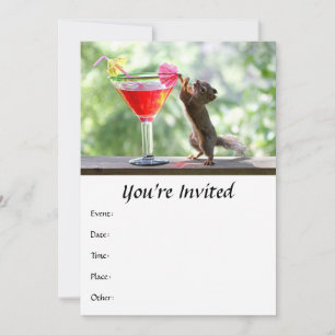 Invitation Cocktail d'écureuil