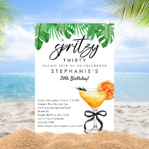 Invitation Cocktail d'été tropical Aperol Spritz Anniversaire