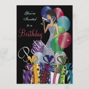 Invitation Cocktail Diva Fille pour Enterrement de Vie de Jeu