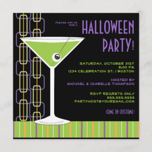 Invitation Cocktail Halloween Martini Eyeball
