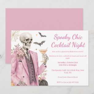 Invitation Cocktail Halloween   Nuit éffrayant chic