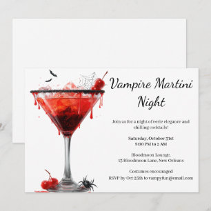 Invitation Cocktail Halloween Vampire Martini
