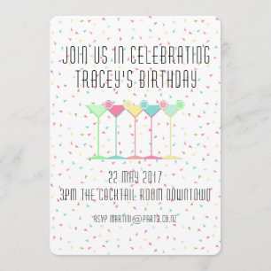 Invitation Cocktail Invitations, Confetti et Martini's