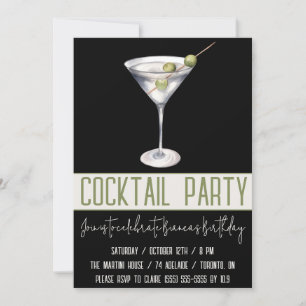 Invitation Cocktail, Martini, Boissons, Anniversaire