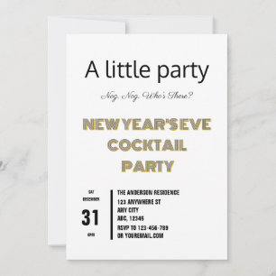 Invitation Cocktail minimaliste du Nouvel An
