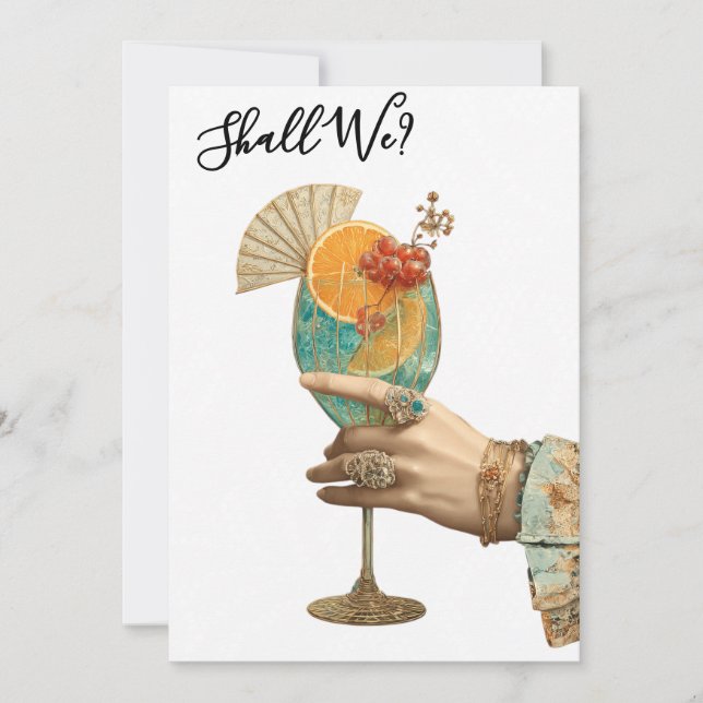 Invitation *~* Cocktail Orné A101  PHOTO  7  EVJF (Devant)