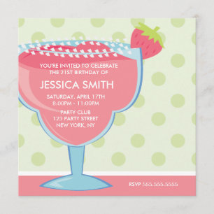 Invitation Cocktail Pink Margarita