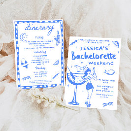 Invitation Cocktail Whimsical Bachelorette Beach Party