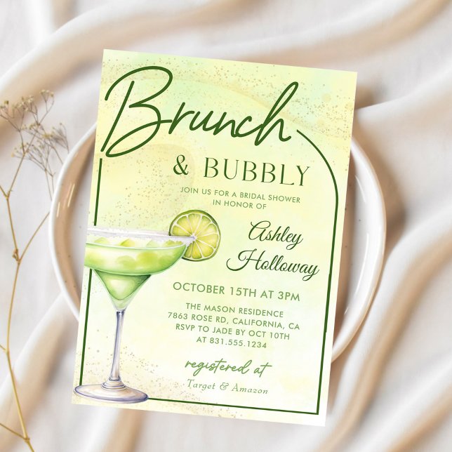 Invitation Cocktails Brunch & Bubbly Fête des mariées (Créateur téléchargé)