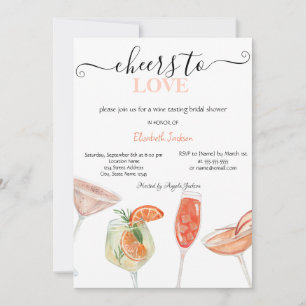 Invitation Cocktails cool Fête des mariées à bec
