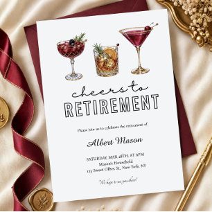 Invitation Cocktails de Bourgogne Félicitations pour la fête 