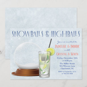 Invitation Cocktails de Noël pour les Fêtes d'Hiver