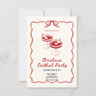 Invitation Cocktails Festive Boissons Fête de Noël