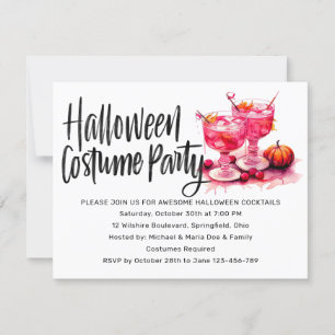 Invitation Cocktails Halloween et soirée costumée