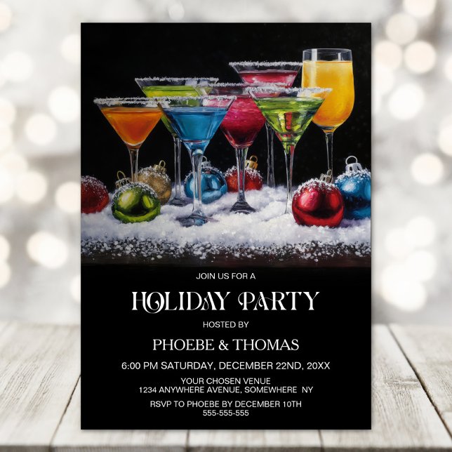 Invitation Cocktails Holiday Party (Créateur téléchargé)