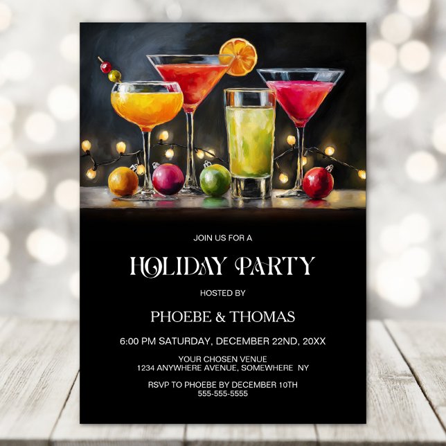 Invitation Cocktails Holiday Party (Créateur téléchargé)