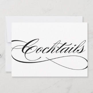 Invitation Cocktails mariage signature de réception belle écr