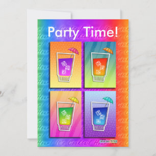 Invitation - Cocktails Pop Art