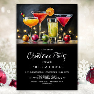 Invitation Cocktails Soirée de Noël