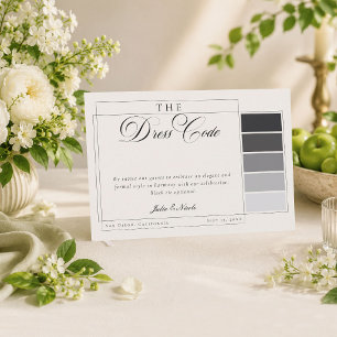 Invitation Code de tenue formelle calligraphie ivoire noir cl