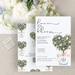 Invitation Code QR Amour en Fleur Chinoiserie Shower de Maria