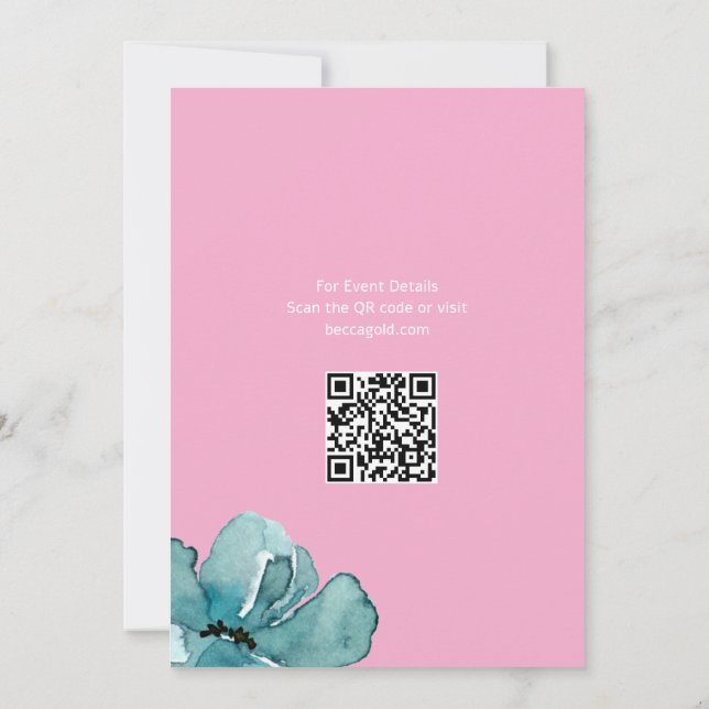 Invitation Code QR Bat mitzvah rose (Dos)