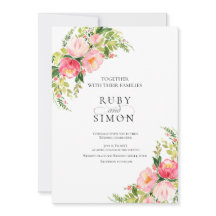 Code QR Couronne florale aquarelle bohème Mariage