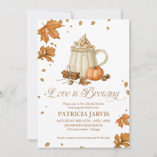 Invitation Code QR de la fête prénuptiale automnale "L'amour