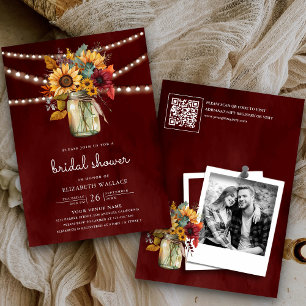 Invitation Code QR de la photo de la douche de la mariée Tour