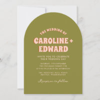 Code QR de mariage bohème ondulé coloré rétro groo