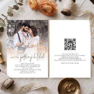Invitation Code QR de mariage superposé à la photo pour se ma