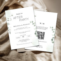 Code QR de verdure Mariage Party « Pour toujours h