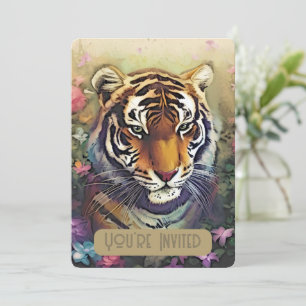 Invitation Code QR d'invitation Fleur de Tigre