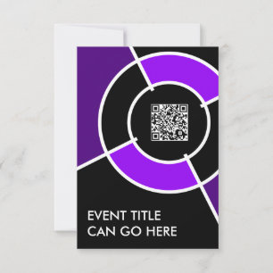 Invitation code QR du bullseye mauve